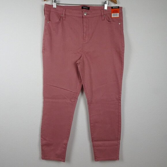 Buffalo David Bitton High Rise Jeans Women's Size 16 Pink Stretch - Picture 1 of 10